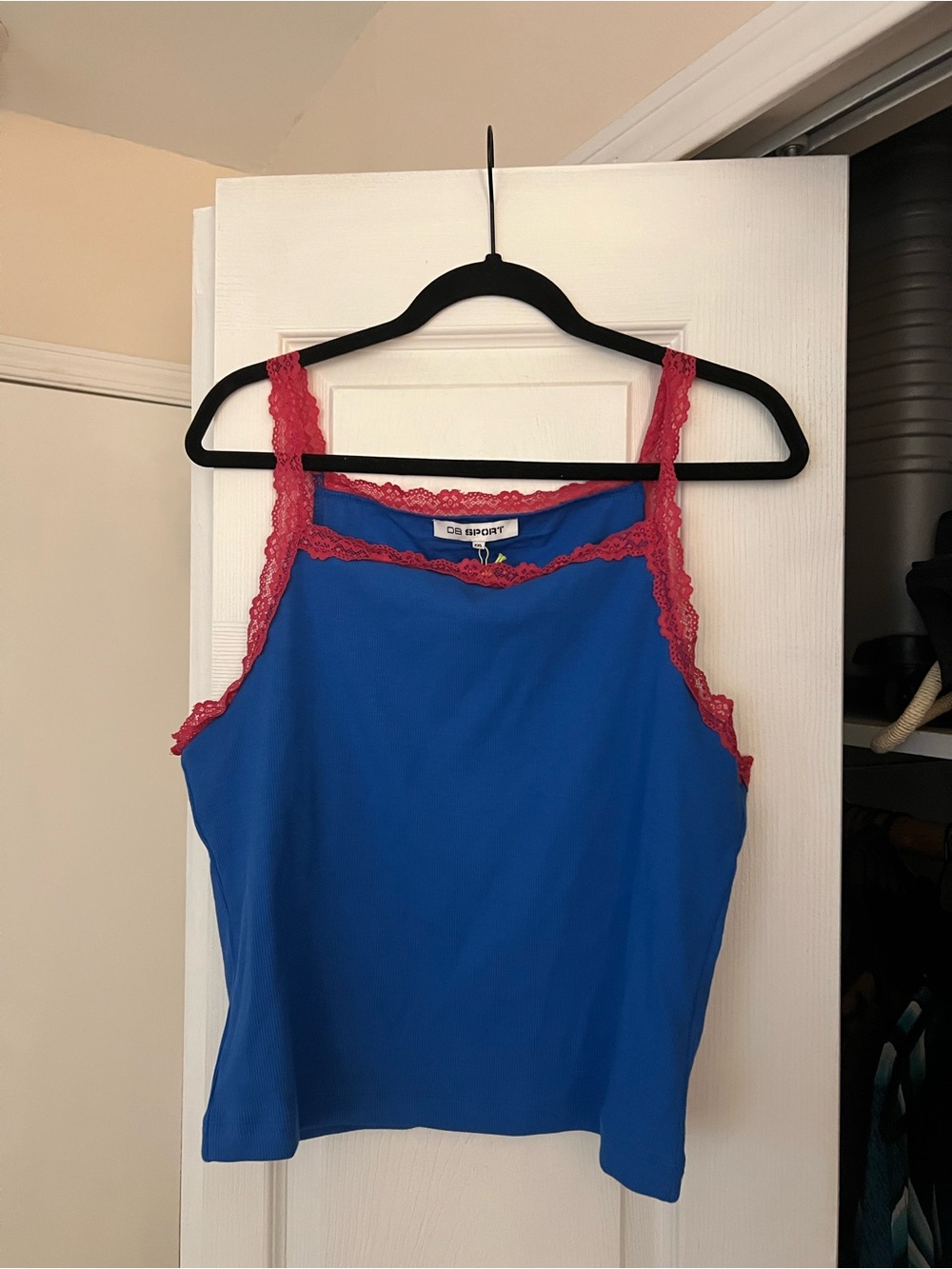 Dairy Boy Mia Lace Tank in Blue Raspberry
